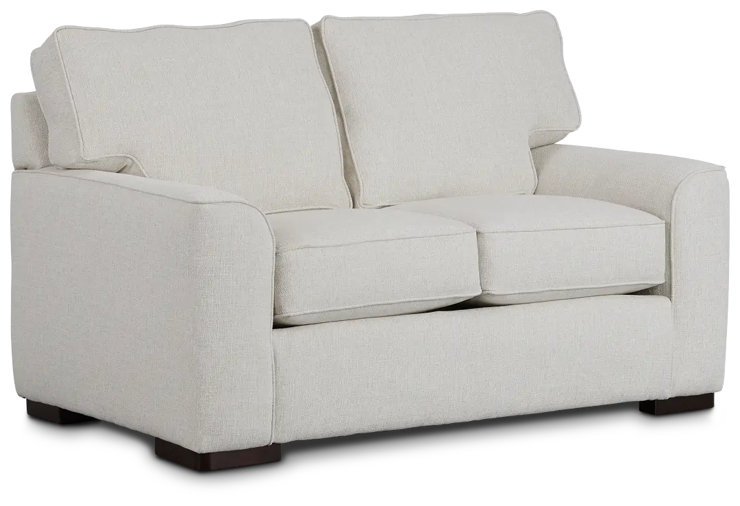 Austin White Fabric Loveseat Austin White Fabric Loveseat