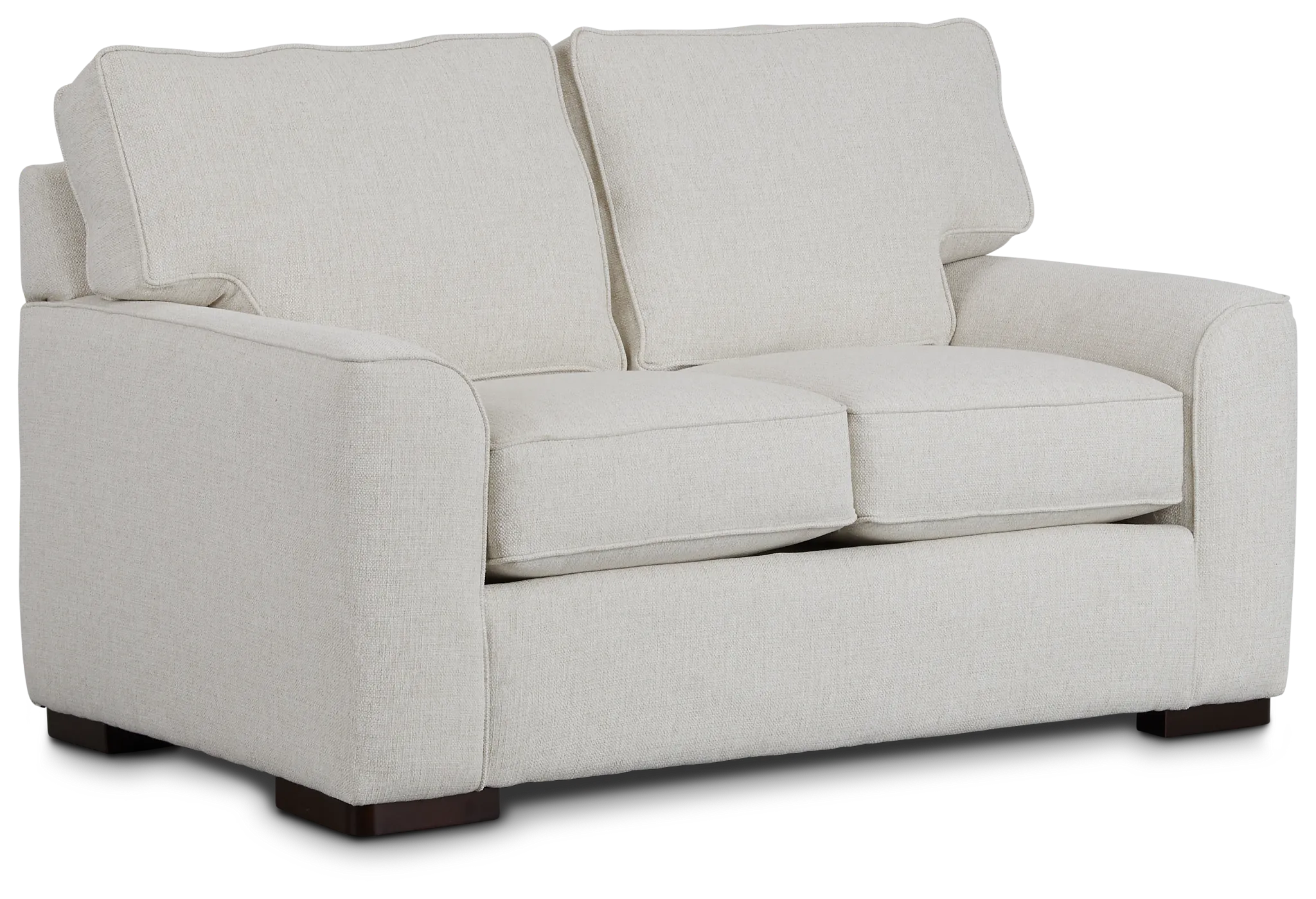 Austin White Fabric Loveseat