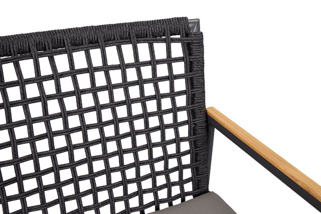 Sunrise Dark Gray Teak Arm Chair