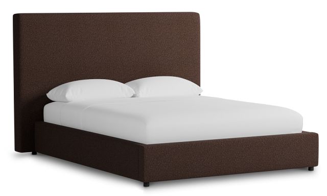 Grayton Elite Dark Brown 54" Upholstered Platform Bed