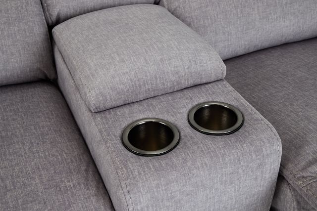 Beckett Gray Micro Reclining Console Loveseat