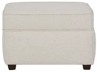 Asheville Light Taupe Fabric Ottoman