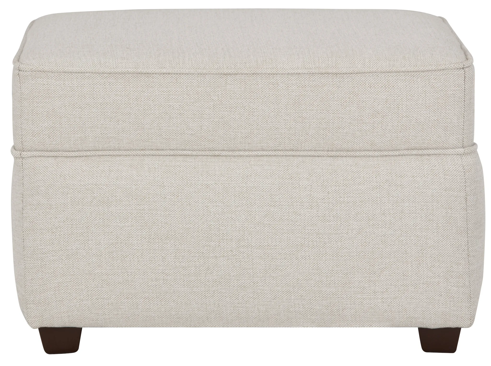 Asheville Light Taupe Fabric Ottoman