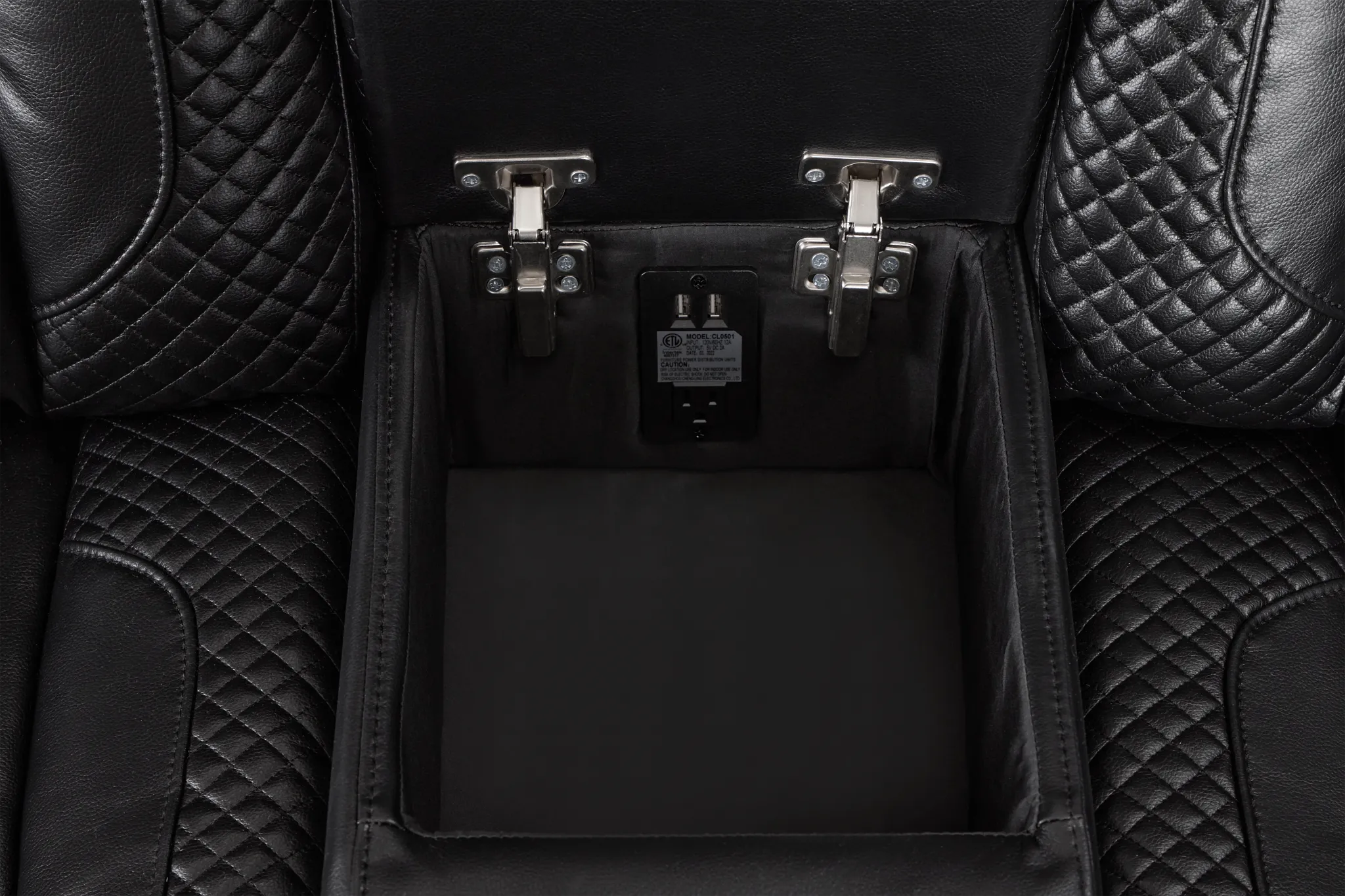 Troy Black Micro Left Console Love Reclining Sectional