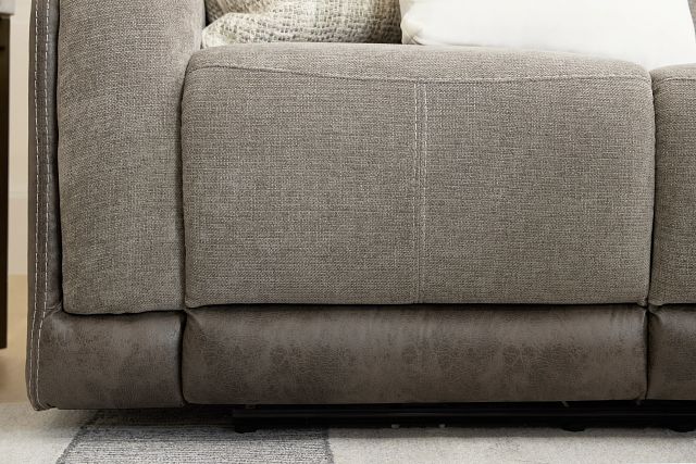 Travis Gray Fabric Power Reclining Sofa