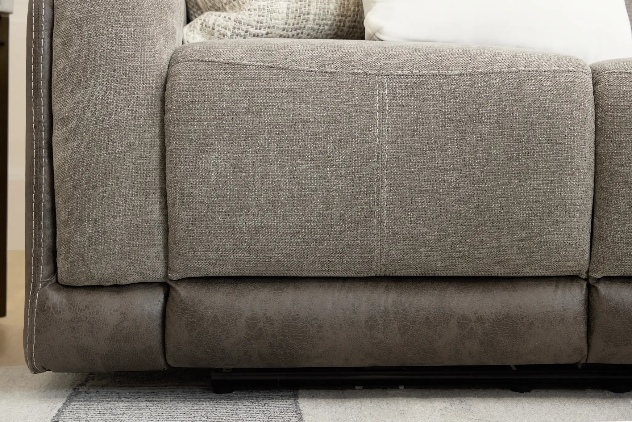 Travis Gray Fabric Power Reclining Sofa Travis Gray Fabric Power Reclining Sofa