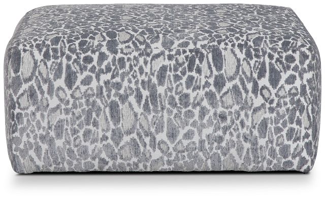 Aria Gray Fabric Cocktail Ottoman