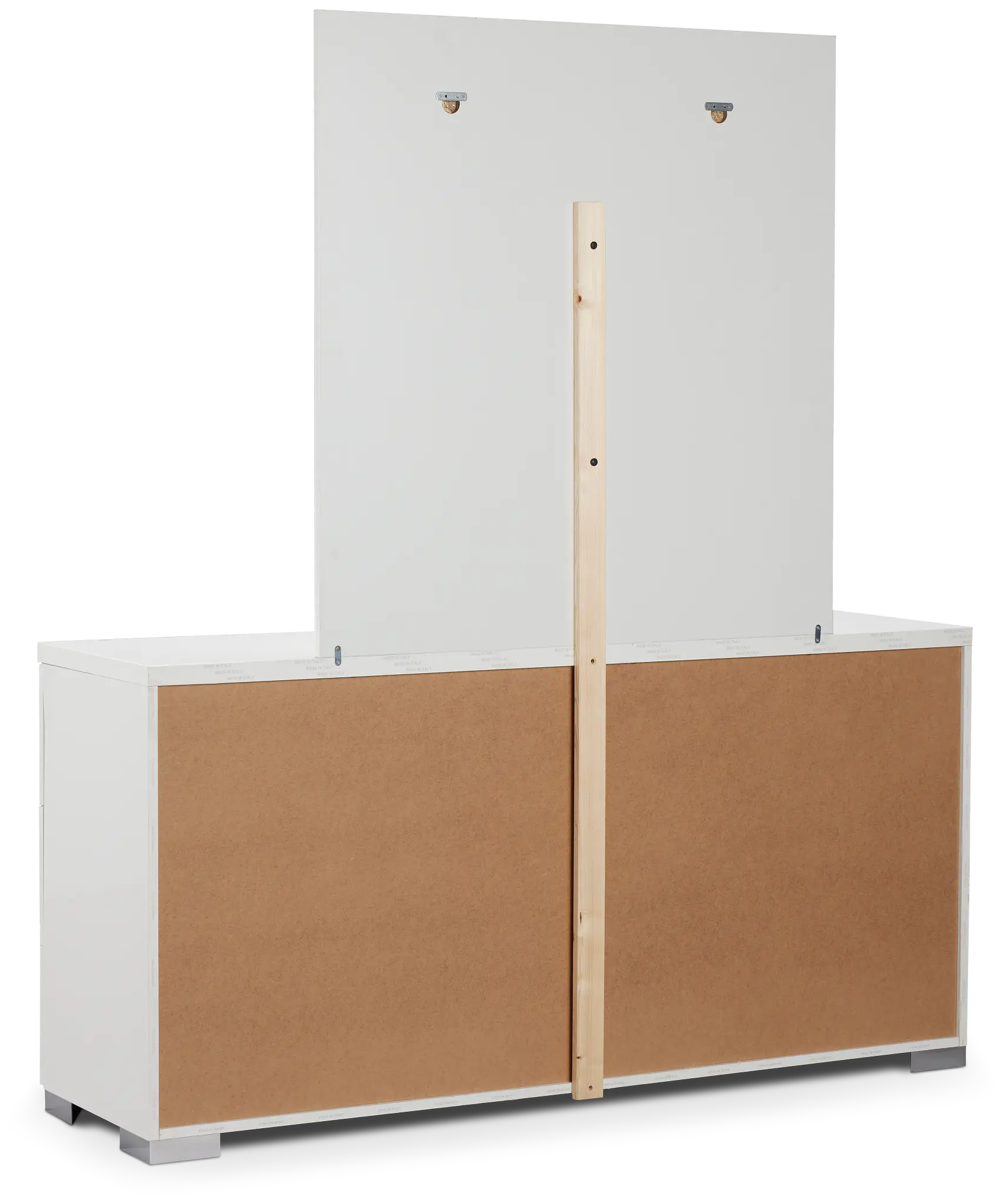 Verona White Dresser & Mirror Verona White Dresser & Mirror