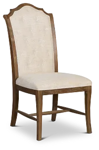 Rustic Patina Light Tone Upholstered Side Chair