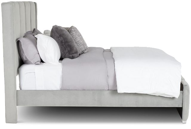 Mckinney Gray Uph Panel Bed