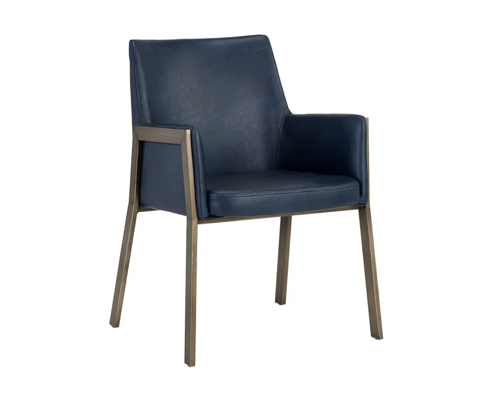 Liana Navy Upholstered Arm Chair