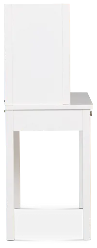 Charleston White 1-drawer Desk & Hutch