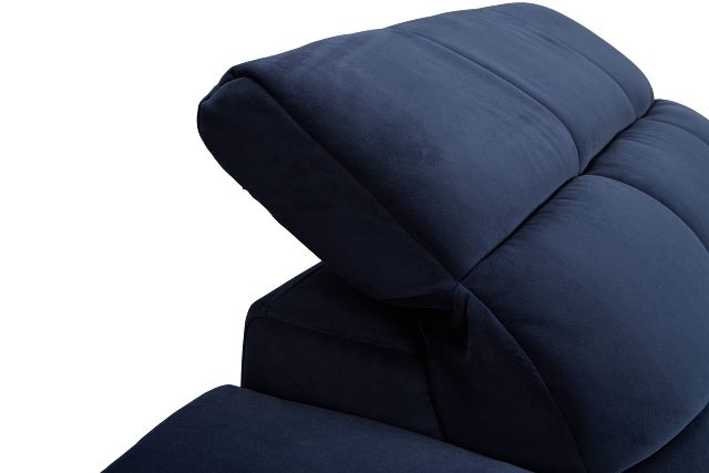 Gemma Navy Velvet Medium Dual Power 2-arm Reclining Sectional