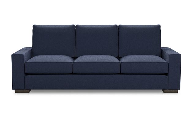 Edgewater Peyton Dark Blue 96" Sofa W/ 3 Cushions