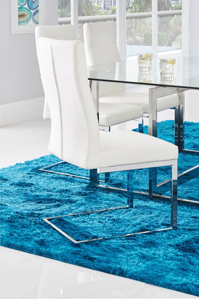 Bronx White Upholstered Side Chair