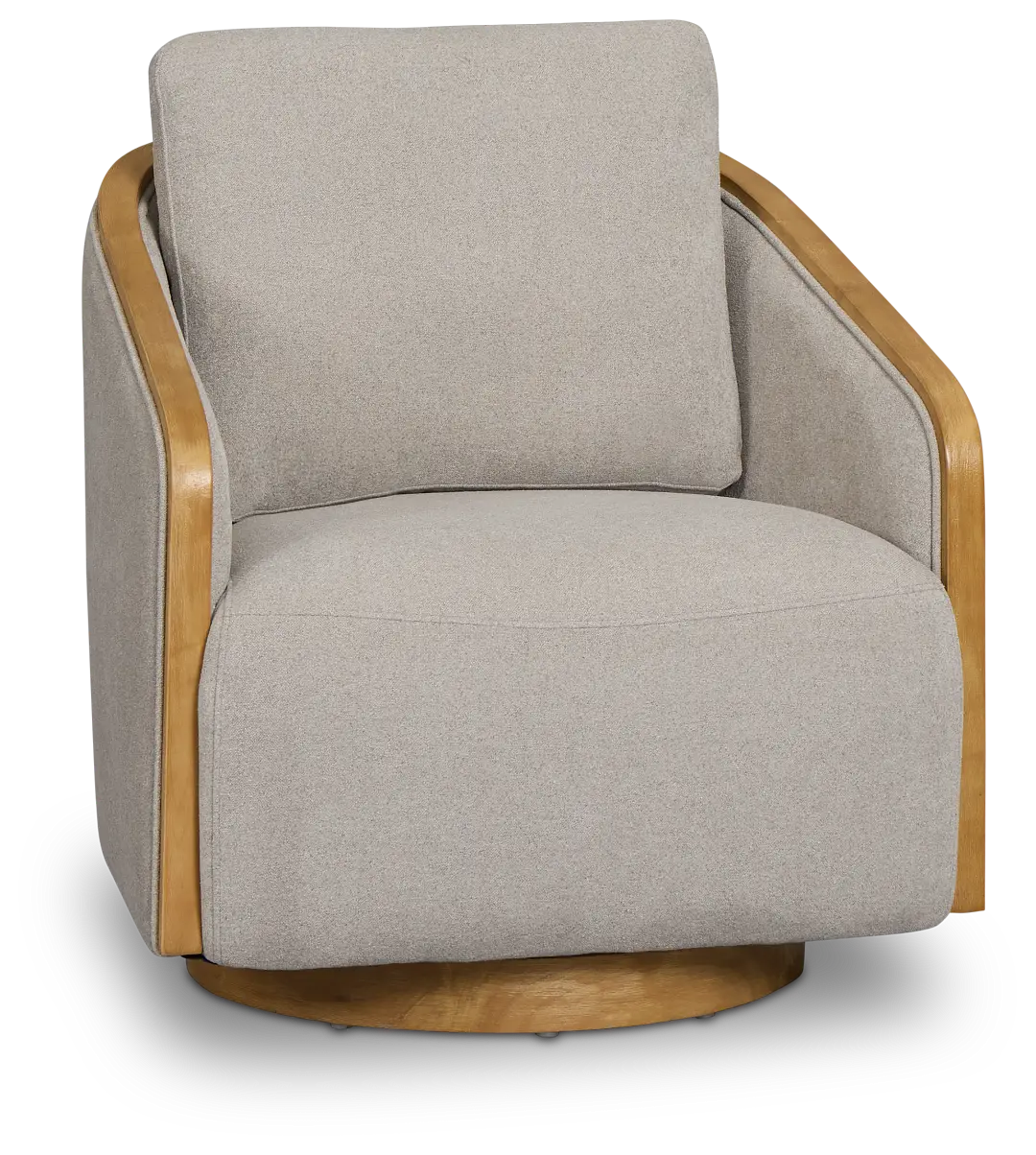 Campbell Light Gray Fabric Swivel Accent Chair Campbell Light Gray Fabric Swivel Accent Chair