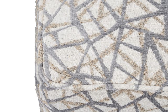 Webinar Gray Fabric Cocktail Ottoman