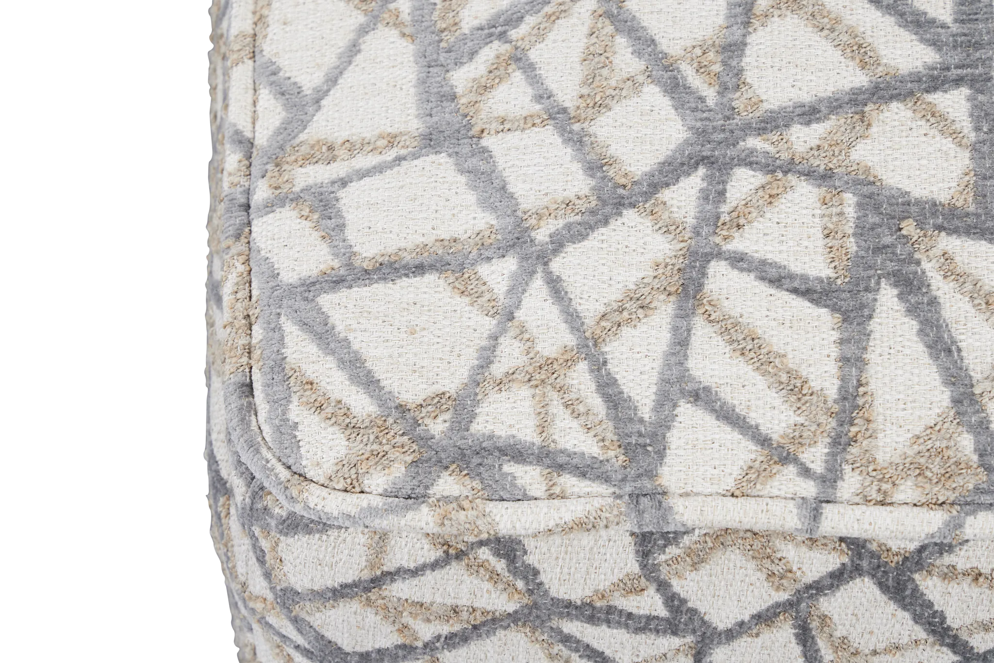 Webinar Gray Fabric Cocktail Ottoman