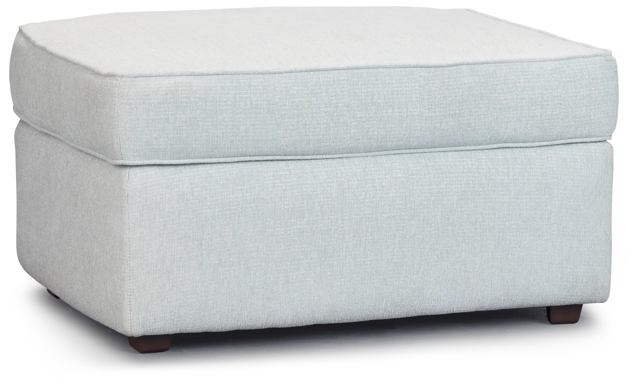 Avalon Light Blue Fabric Ottoman