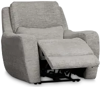 Bennett Gray Fabric Power Recliner