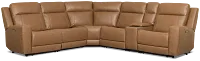 Colton Brown Micro Medium Triple Power 2-arm Sectional