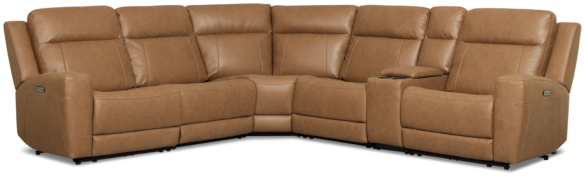 Colton Brown Micro Medium Triple Power 2-arm Sectional