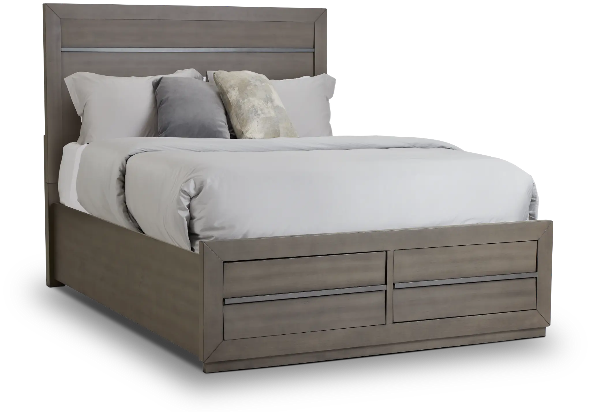 Zurich Gray Panel Storage Bed Zurich Gray Panel Storage Bed