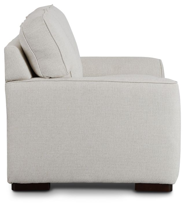 Austin White Fabric Loveseat