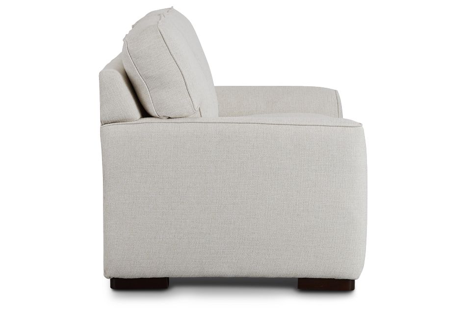Austin White Fabric Loveseat