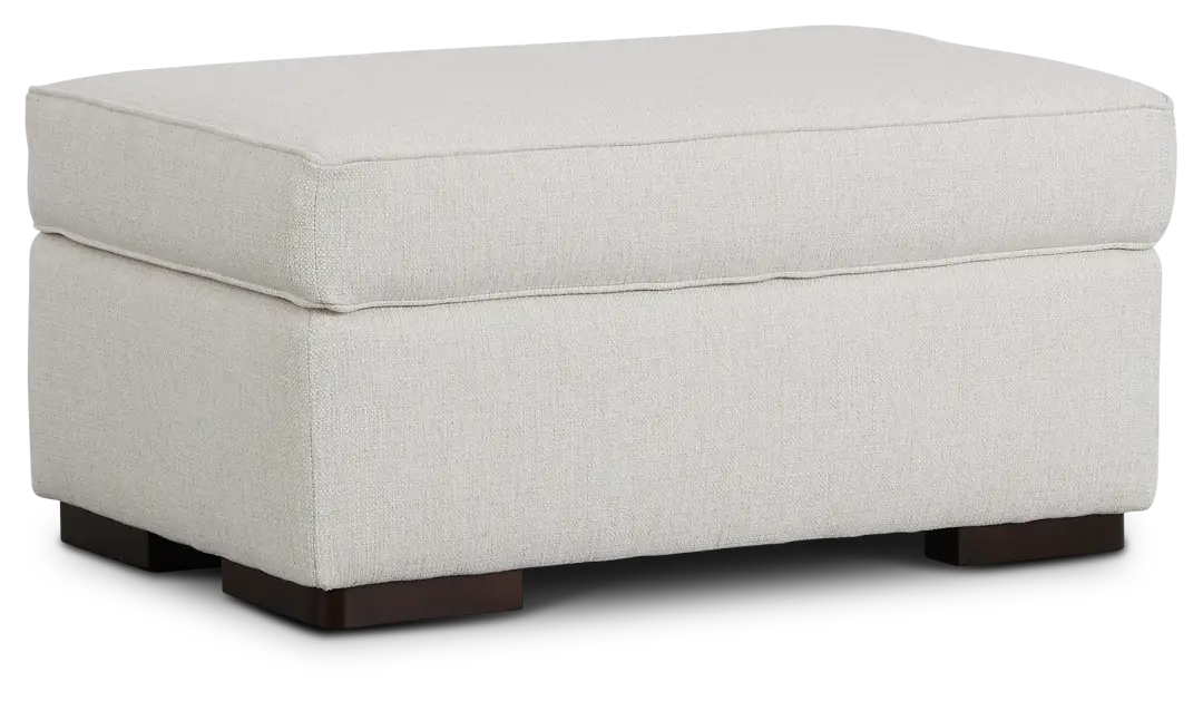 Austin White Fabric Ottoman Austin White Fabric Ottoman