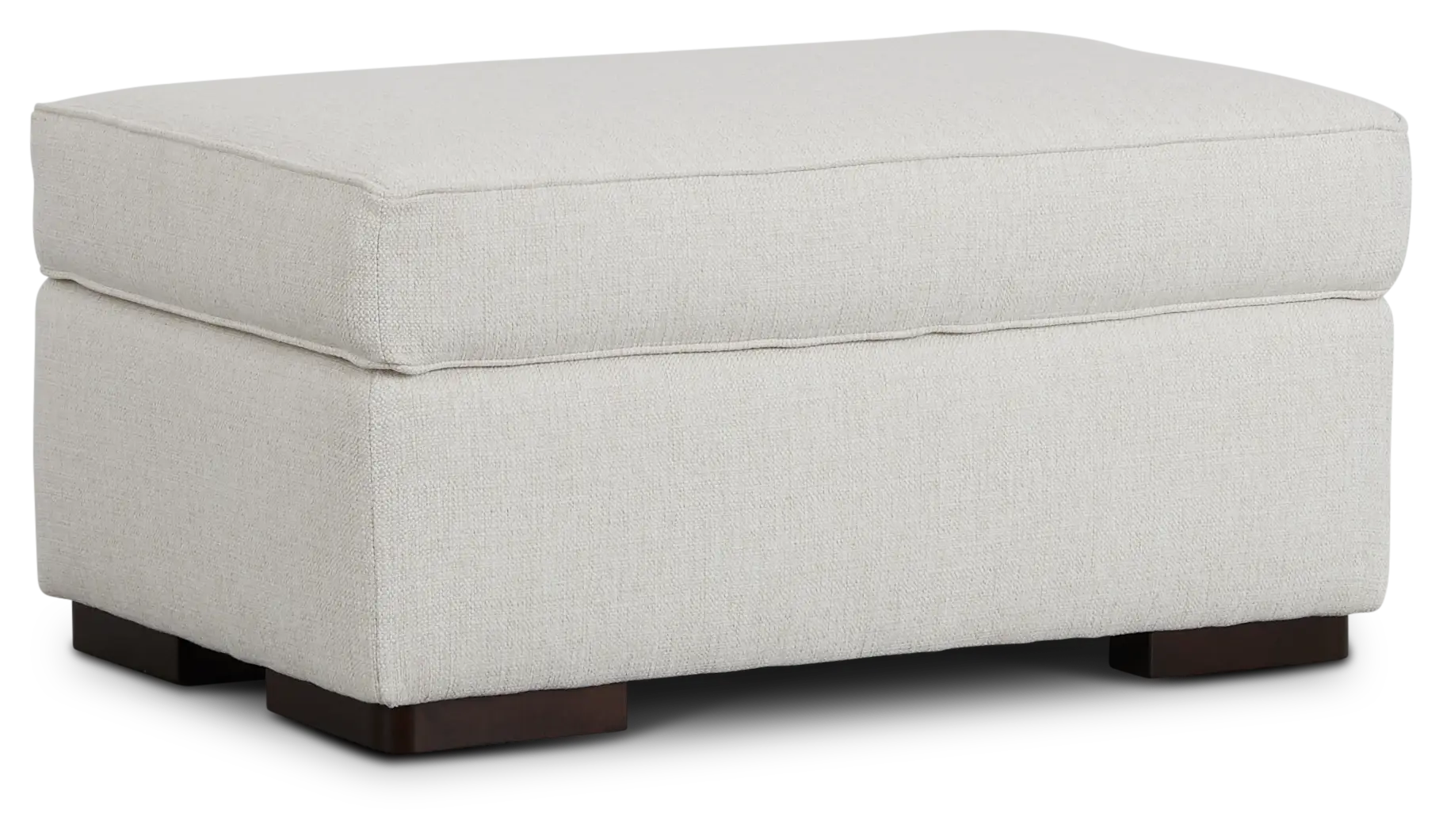 Austin White Fabric Ottoman Austin White Fabric Ottoman
