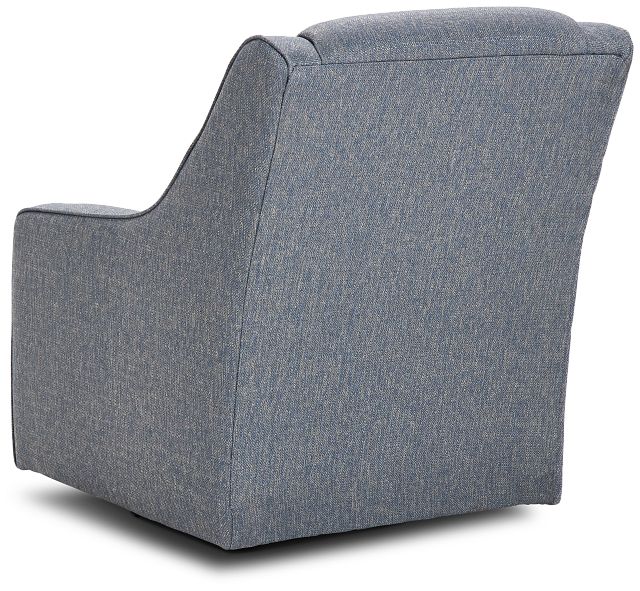 Austin Blue Fabric Swivel Rocker Glider