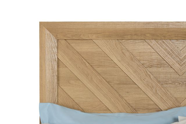 Delray Light Tone Panel Bed