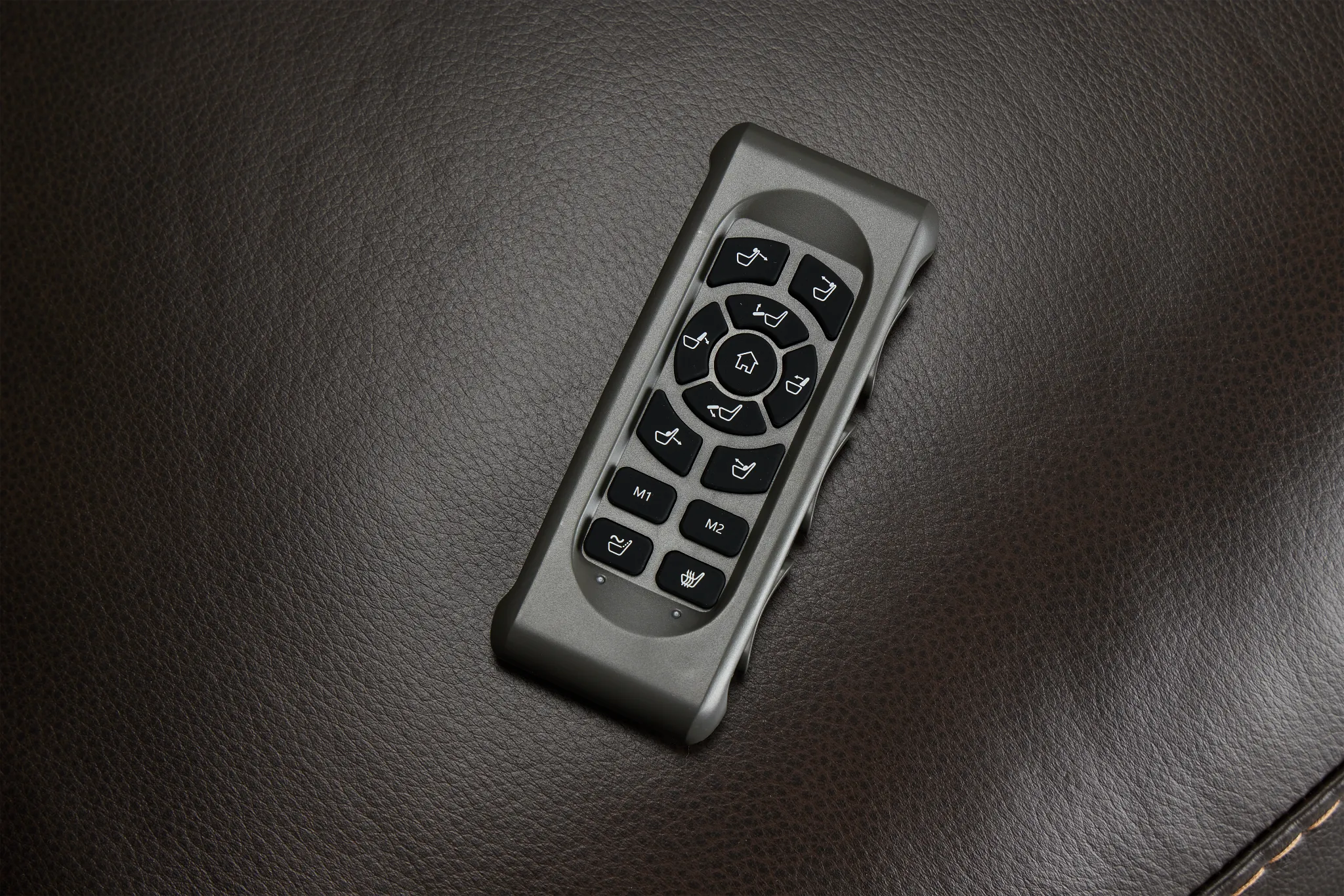 Archie Dark Brown Lthr/vinyl Power Recliner With Heat And Massage