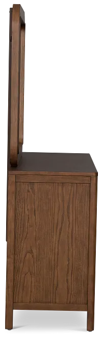 Pacific Mid Tone 6-drawer Dresser & Mirror