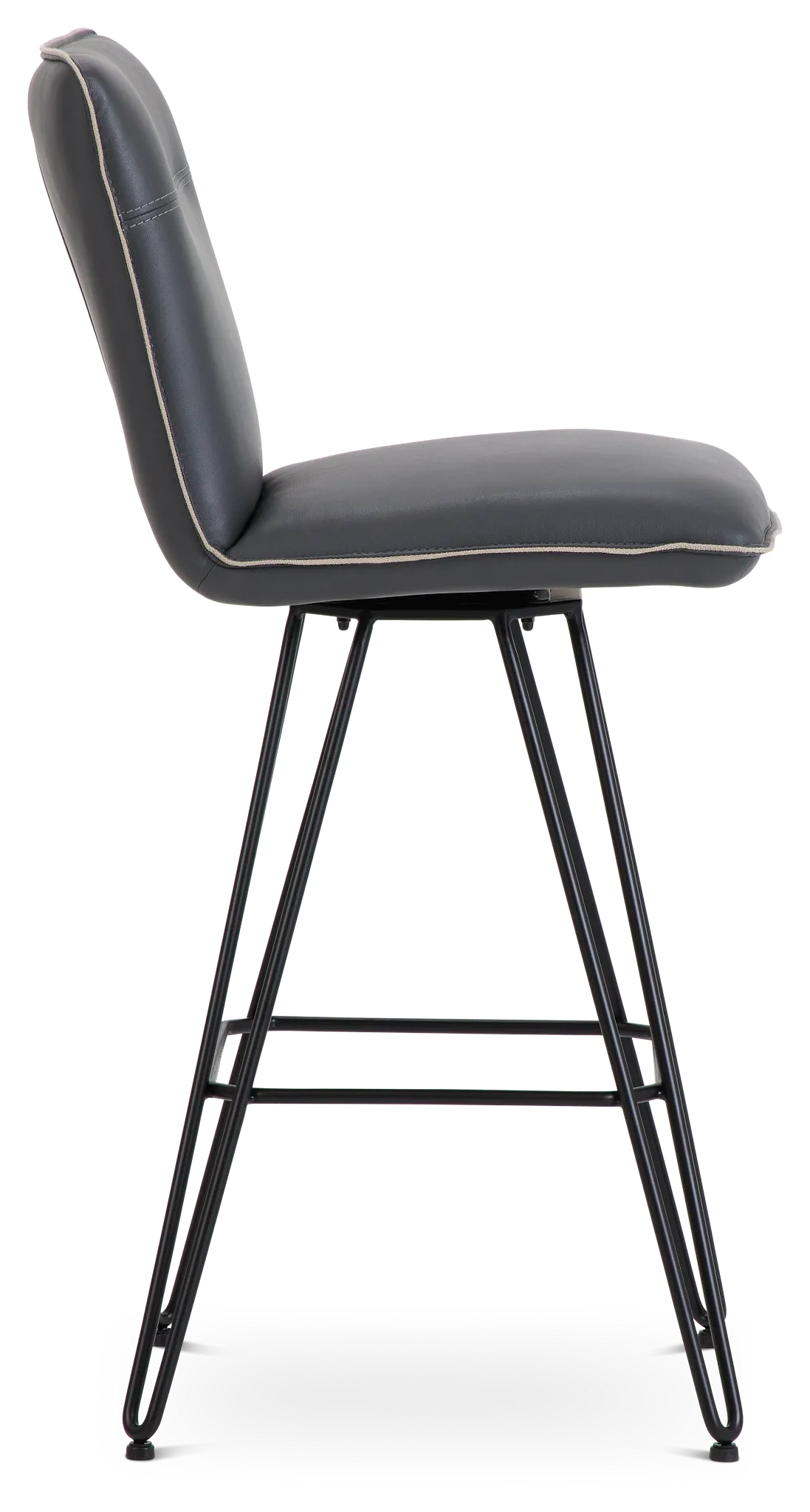 Demi Dark Gray Swivel 30" Upholstered Barstool