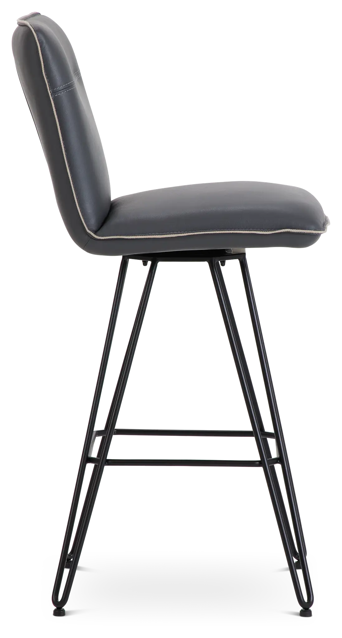 Demi Dark Gray Swivel 30" Upholstered Barstool Demi Dark Gray Swivel 30" Upholstered Barstool