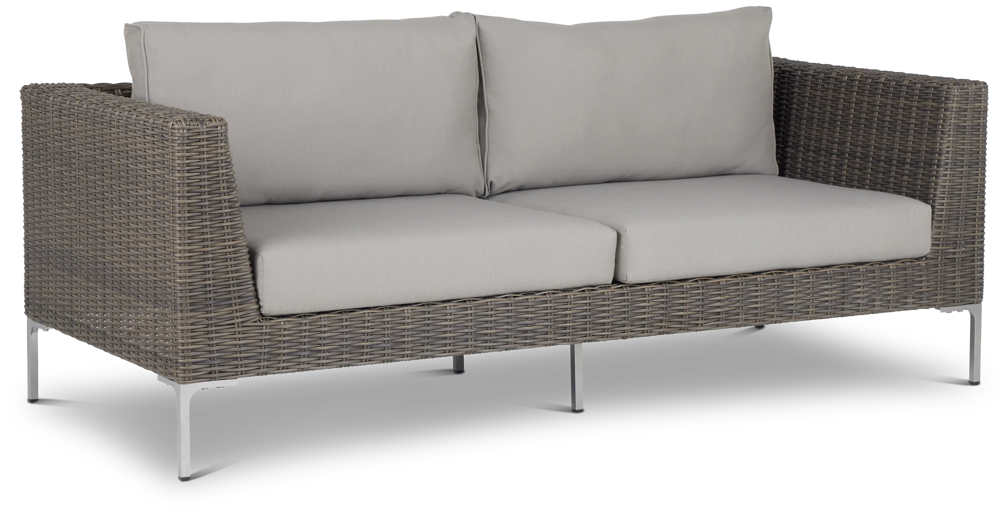 Tulum Gray Woven Sofa W/ 2 Cushions Tulum Gray Woven Sofa W/ 2 Cushions