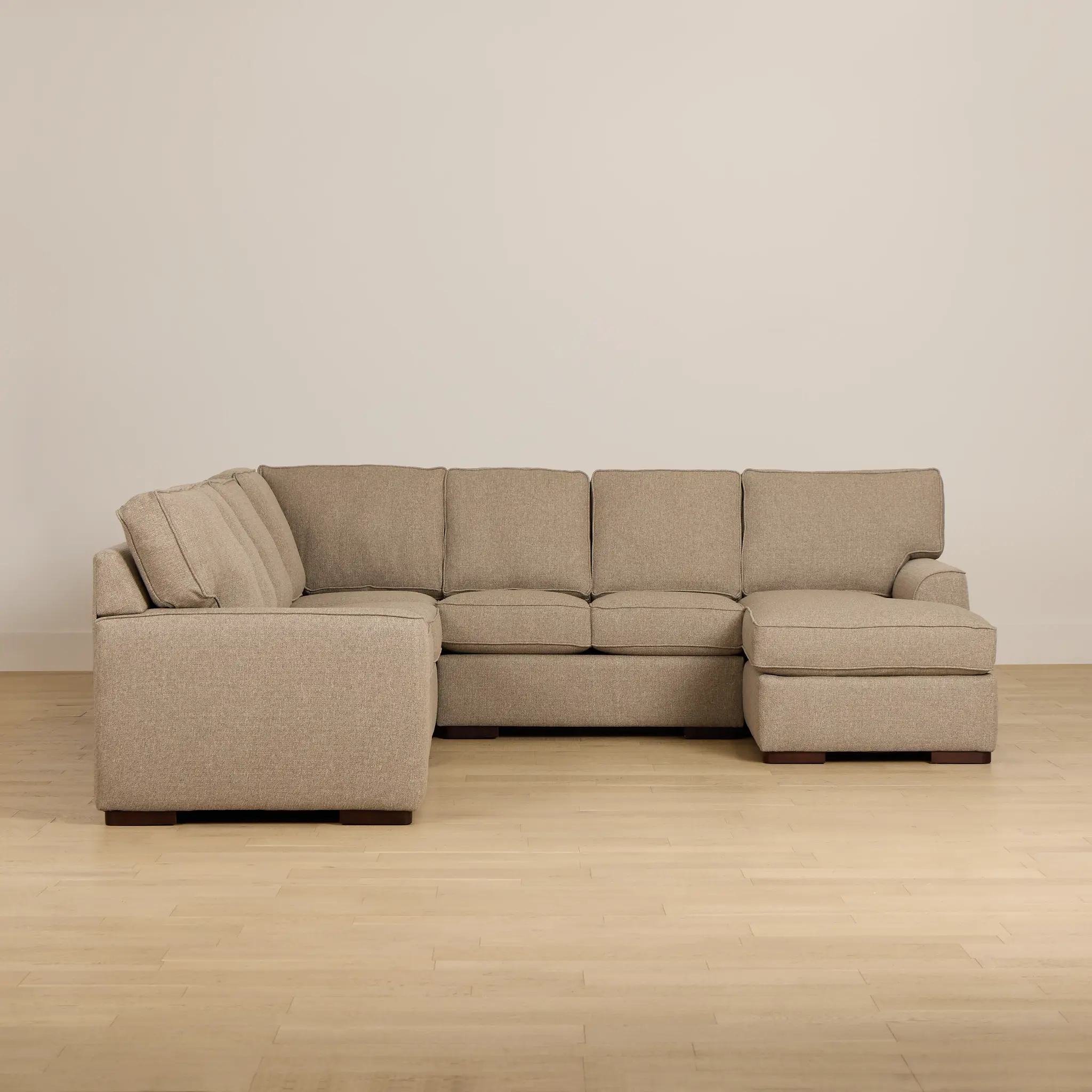 Sinclair Brown Fabric Large Right Chaise Sectional Sinclair Brown Fabric Large Right Chaise Sectional