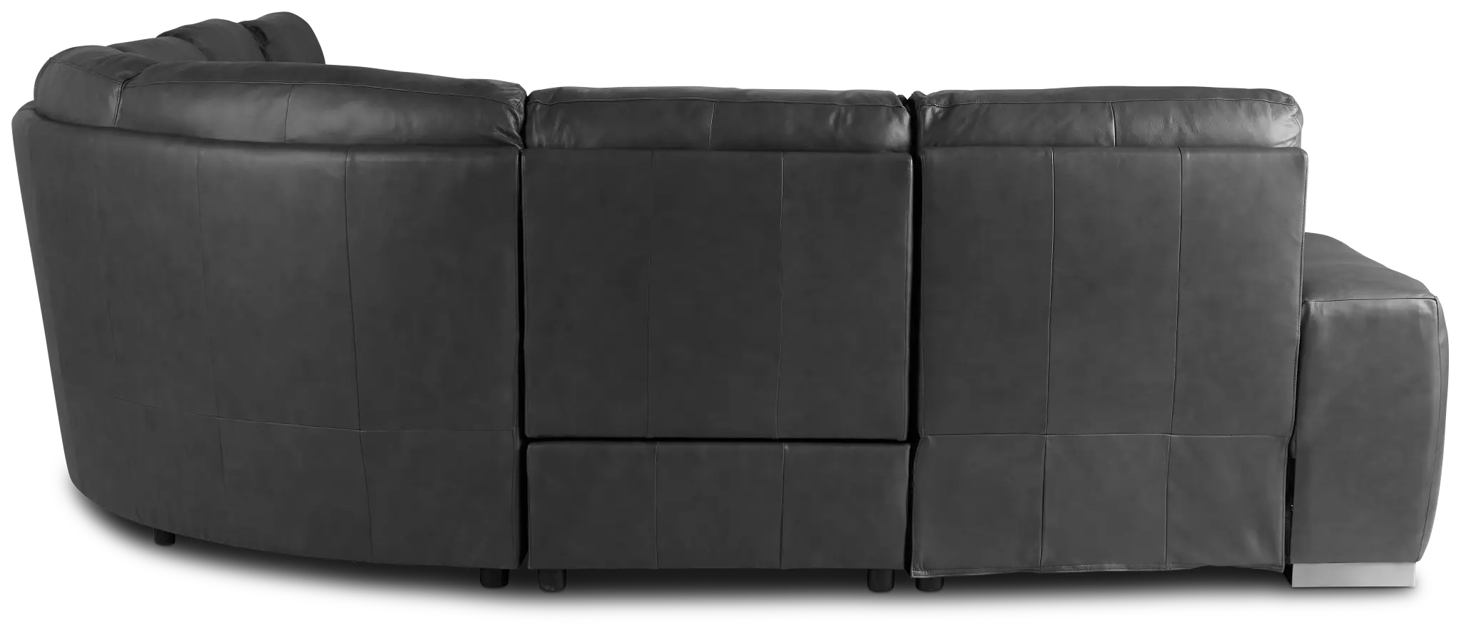 Elba Dark Gray Leather Large Dual Power Left Chaise Sectional Elba Dark Gray Leather Large Dual Power Left Chaise Sectional