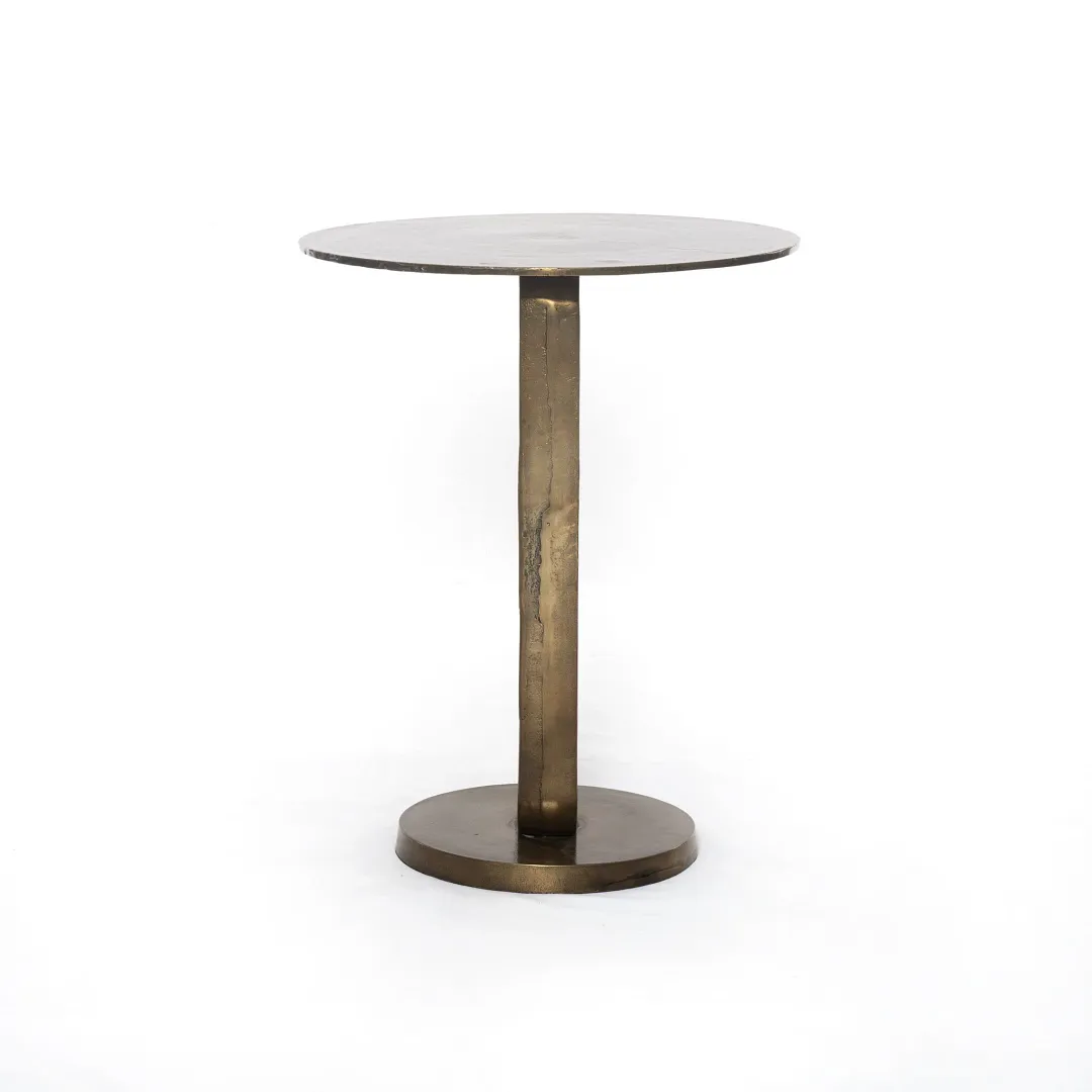 Four Hands Deem Brass Round End Table