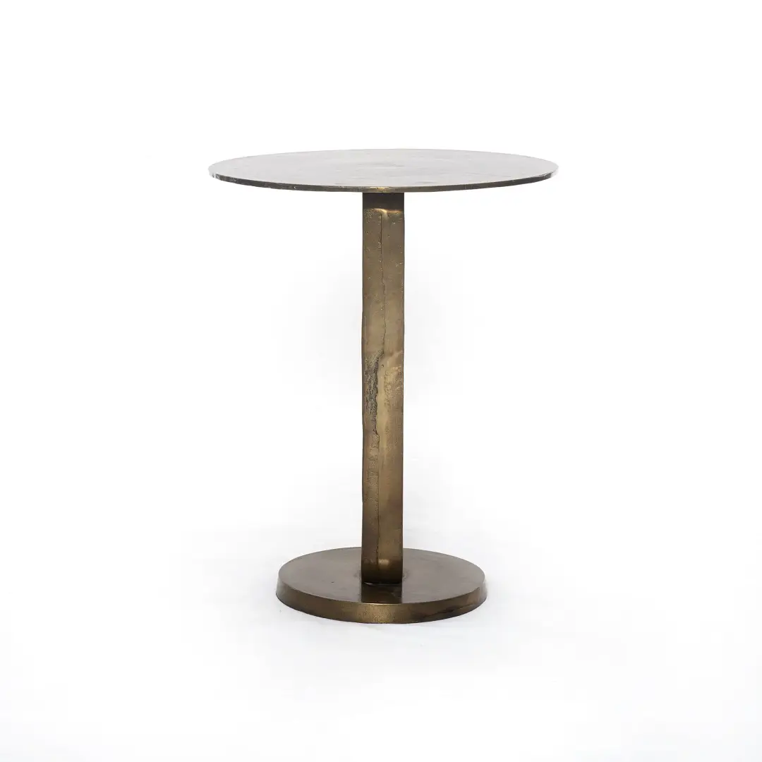Four Hands Deem Brass Round End Table Four Hands Deem Brass Round End Table