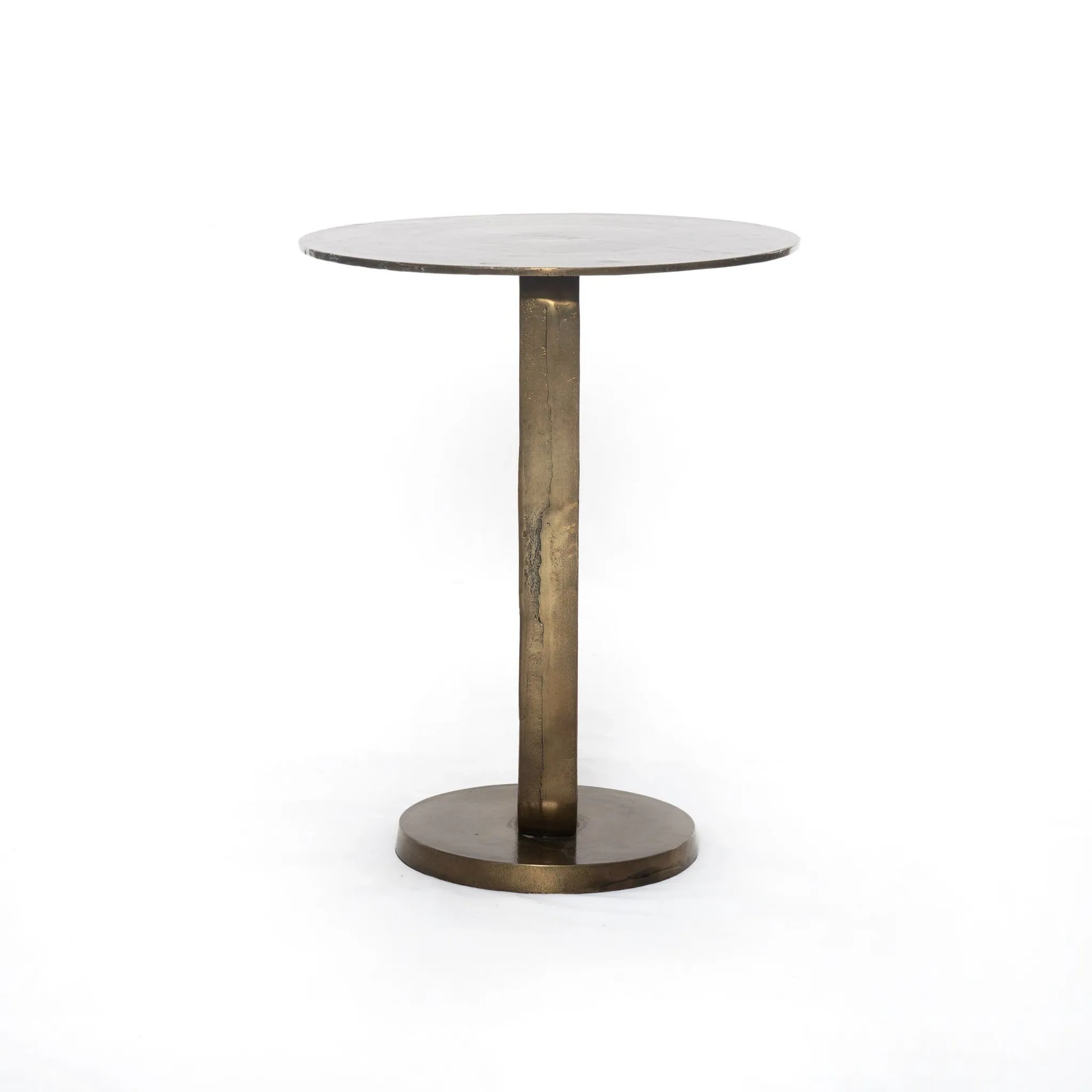 Four Hands Deem Brass Round End Table