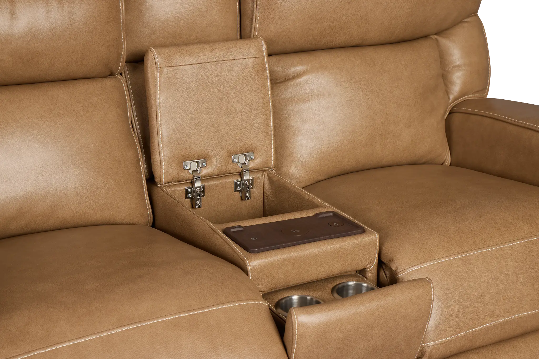 Jasper Light Brown Leather Power Reclining Console Loveseat Jasper Light Brown Leather Power Reclining Console Loveseat