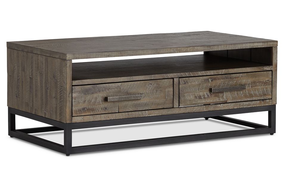 Hayes Light Gray Rectangular Coffee Table