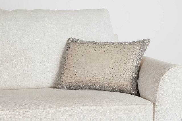 Lila Beige Lumbar Accent Pillow