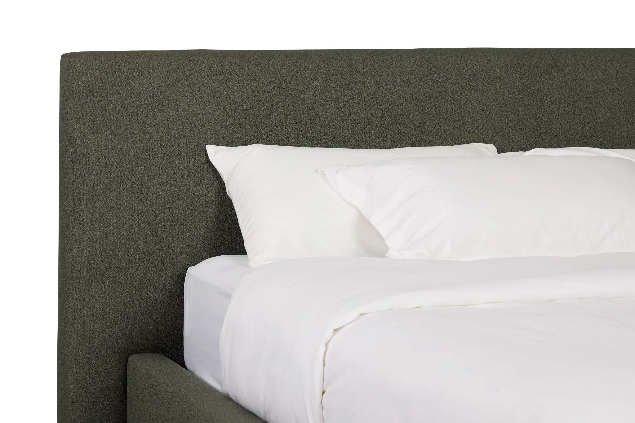 Grayton Sutton Green 44" Upholstered Platform Bed