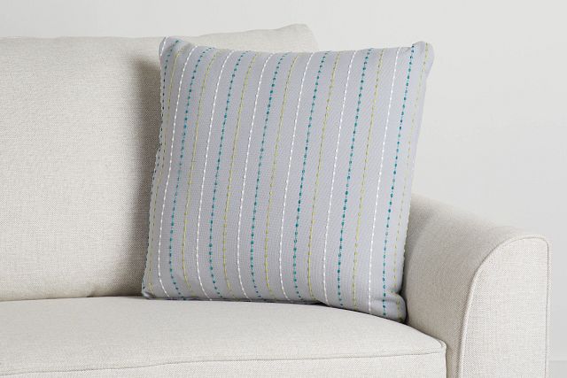Woodlawn Gray Fabric 18" Accent Pillow