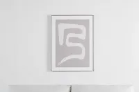 Shaya Khaki Framed Wall Art