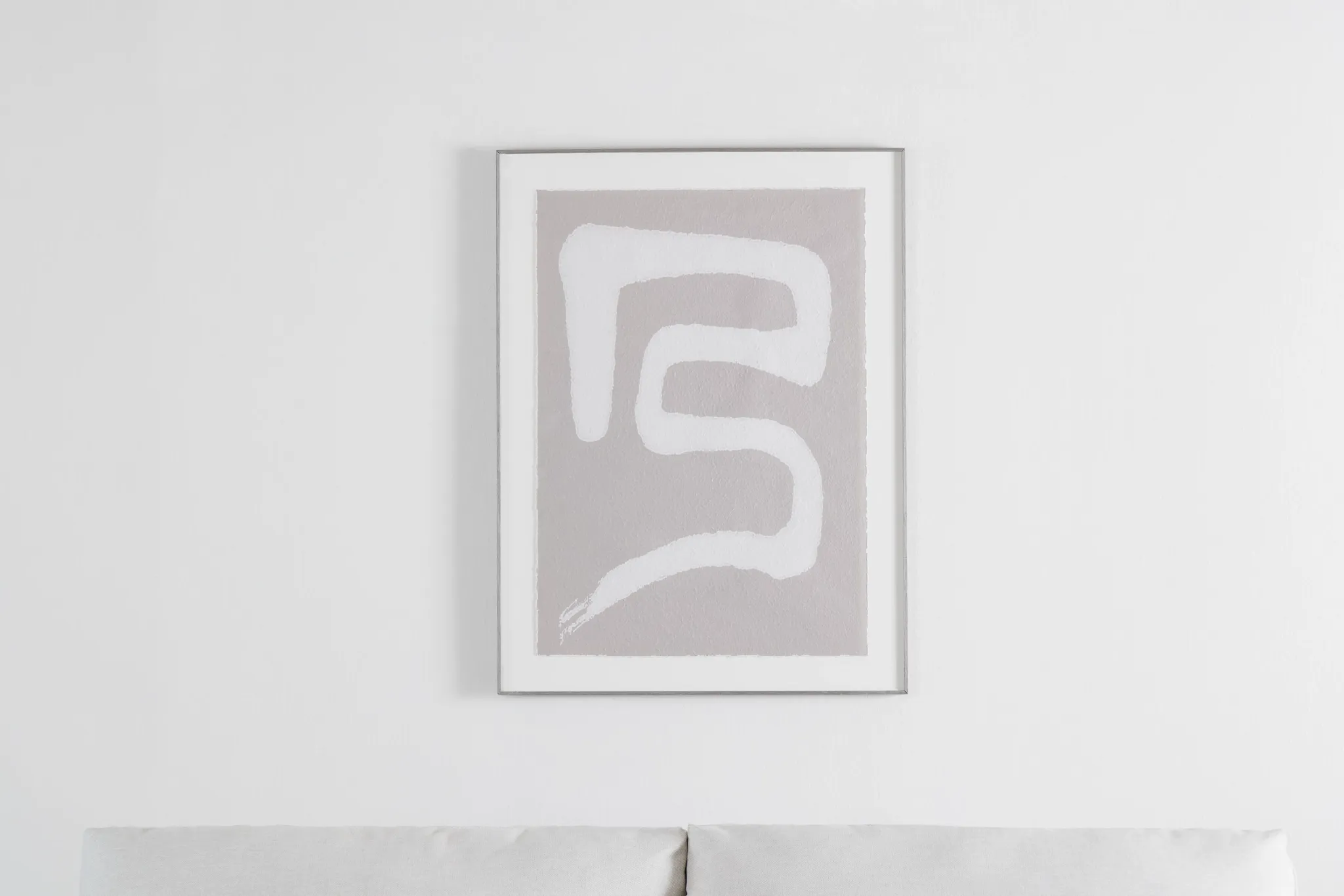 Shaya Khaki Framed Wall Art